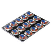 パトリオットハートアメリカ国旗のノート ノートブック (左側)