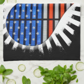 パトリオットハート米国国旗 キッチンタオル (折り畳み)