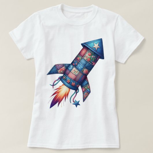 パトリオットパッチワーク Tシャツ (デザイン正面)