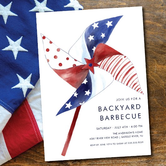 パトリオットパーティーピンホイール招待状 招待状