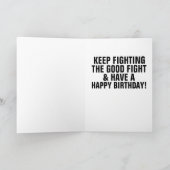 パトリオットボクサーボクシング手袋誕生日カード カード (内部)