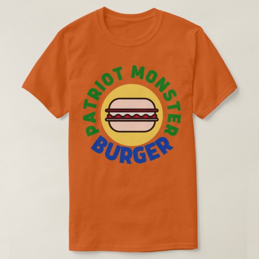 パトリオットモンスターバーガー Tシャツ (デザイン正面)