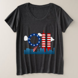 パトリオット9-11デイプラスTシャツ プラスサイズTシャツ