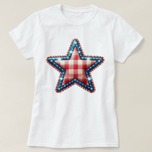 パトリオット ギンガムアート Tシャツ (デザイン正面)