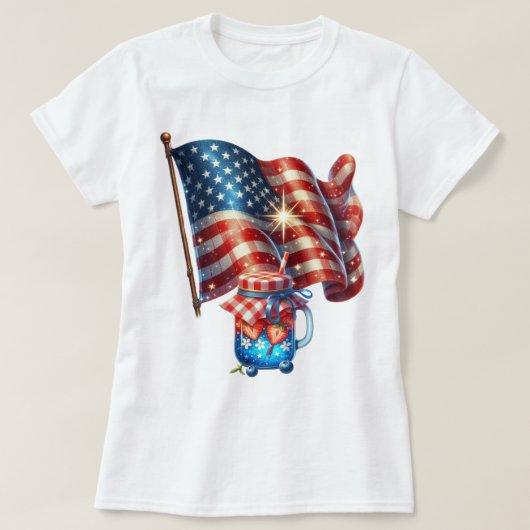 パトリオット ギンガムアート Tシャツ (デザイン正面)