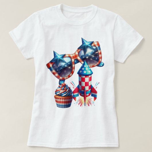パトリオット ギンガムアート Tシャツ (デザイン正面)