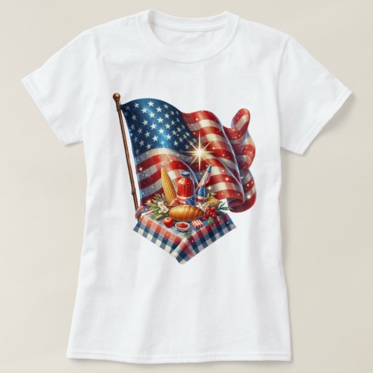 パトリオット ギンガムアート Tシャツ (デザイン正面)