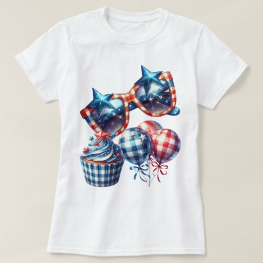 パトリオット ギンガムアート Tシャツ (デザイン正面)
