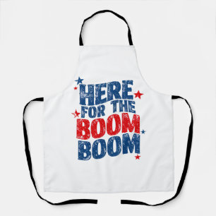 パトリオティックな7月4日はThe Boomのためにここにいます エプロン