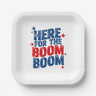 パトリオティックな7月4日はThe Boomのためにここにいます ペーパープレート