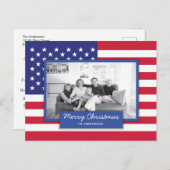 パトリオティックアメリカ国旗の写真はがき シーズンポストカード (正面/裏面)