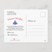 パトリオティックアメリカ国旗の写真はがき シーズンポストカード (裏面)