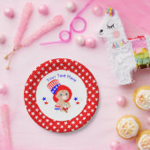 パトリオティックアンクルサムアメリカンベビーパーソナライズされた ペーパープレート (パーティー)