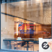 パトリオティックイーグルウェルカムホーム軍隊メンバーウィンド ウィンドウサイン (カフェ窓)