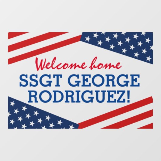 パトリオティックウェルカムホーム軍隊メンバー ウィンドウサイン (シート)