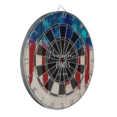 パトリオティックウ素朴ッドデザインカスタムファミリー名 ダーツボード (正面左)