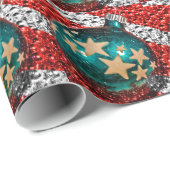 パトリオティックオーナメント軍隊軍休日 ラッピングペーパー (ロールコーナー)
