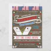 パトリオティックコーンホールパーティの招待状 招待状 (正面)