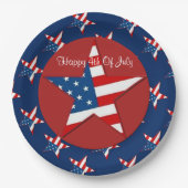 パトリオティックスターズ7月4日紙プレート2 ペーパープレート (正面)