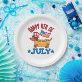 パトリオティックダシュントウィナードッグ7月4日 ペーパープレート (パーティー)