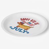 パトリオティックダシュントウィナードッグ7月4日 ペーパープレート (アングル)