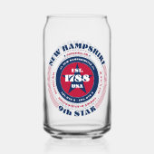 パトリオティックニューハンプシャータイポグラフィデザイン ガラス缶 (裏面)