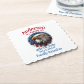 パトリオティックファミリー懇親会- 7月4日BBQ & Brew ペーパーコースター (アングル)