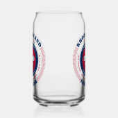 パトリオティックロードアイランドタイポグラフィ飲み物用品セット ガラス缶 (左)