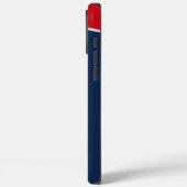 パトリオパーソナライズされたットのジャージー・アメリカンフットボール Case-Mate iPhoneケース (裏面 / 左)