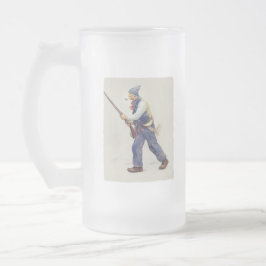 パトリオートケベックレベルオン1837年～1838アンリジュリアン フロストグラスビールジョッキ