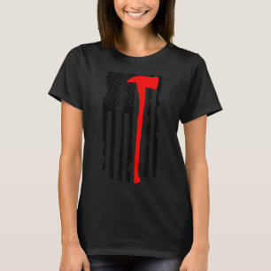 パトリオ動揺してットAx薄い赤線アメリカ国旗 Tシャツ