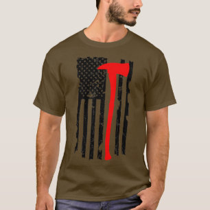 パトリオ動揺してットAx薄い赤線アメリカ国旗 Tシャツ