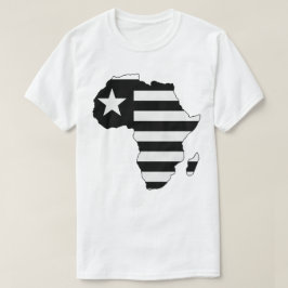 パトリオ国旗の白黒 Tシャツ