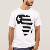 パトリオ国旗の白黒 Tシャツ (正面)