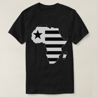 パトリオ国旗の白黒 Tシャツ