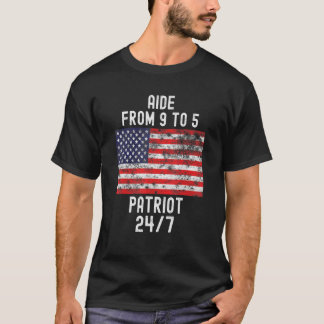 パトリオ・愛国主義者援助国7月4日米国国旗 Tシャツ