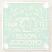 パトリキウスのおもしろいな日のアイルランドビールは選択を注ぎます ガラスコースター (裏面)