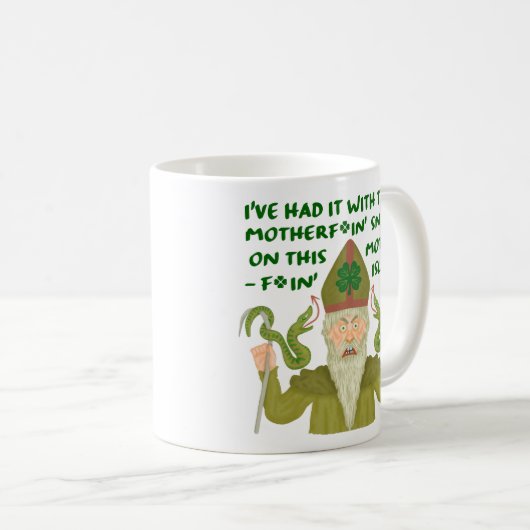 パトリキウスのおもしろいな日は冗談の緑のアイルランド人を蛇行させます コーヒーマグカップ (正面右)