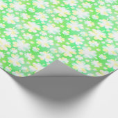 パトリキウスの日のシャムロックのレトロの水彩画 ラッピングペーパー (角)