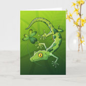 パトリキウスの日のヤモリ カード (黄色い花)