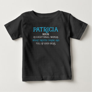 パトリシおもしろいア定義ギフトのファーストネーム ベビーTシャツ