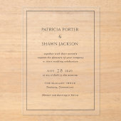 パトリシアクラシックエレガントウェディング アクリル招待状 (正面)