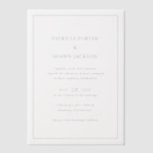 パトリシアクラシックエレガントウェディング ベラム紙招待状 (正面)