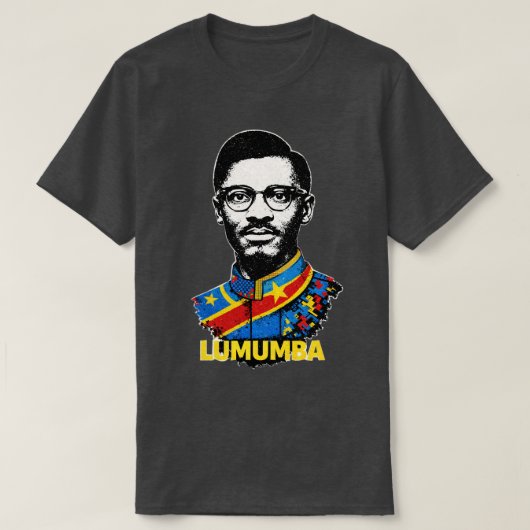 パトリス・ルムンバ　汎アフリカ主義革命　コンゴ Tシャツ (デザイン正面)