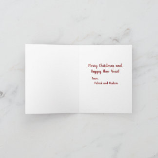 パトリックとデスティニーノートカーからのメリークリスマス ノートカード