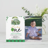 パトリックの日の最初の誕生日パーティラッキーワンパーティー 招待状 (スタンド正面)