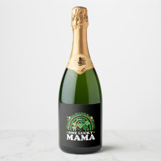 パトリックの日1ラッキーマレインボーサンラッキー スパークリングワインラベル