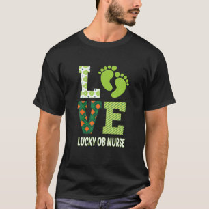 パトリック労働と配送ナースセント・パトリックの日 Tシャツ