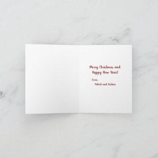 パトリック・アンド・デスティニーのメリークリスマス ノートカード