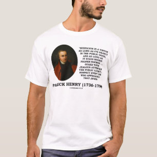 パトリック・ヘンリーの疑いは美徳の公衆の自由です Tシャツ